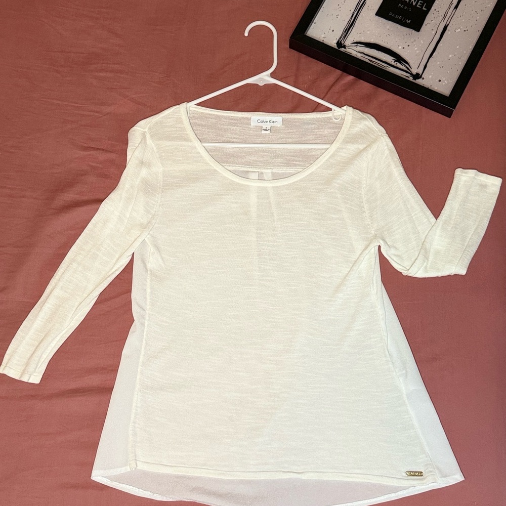 Calvin Klein Women's White Blouse